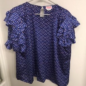 Kate spade Geo dot satin top
